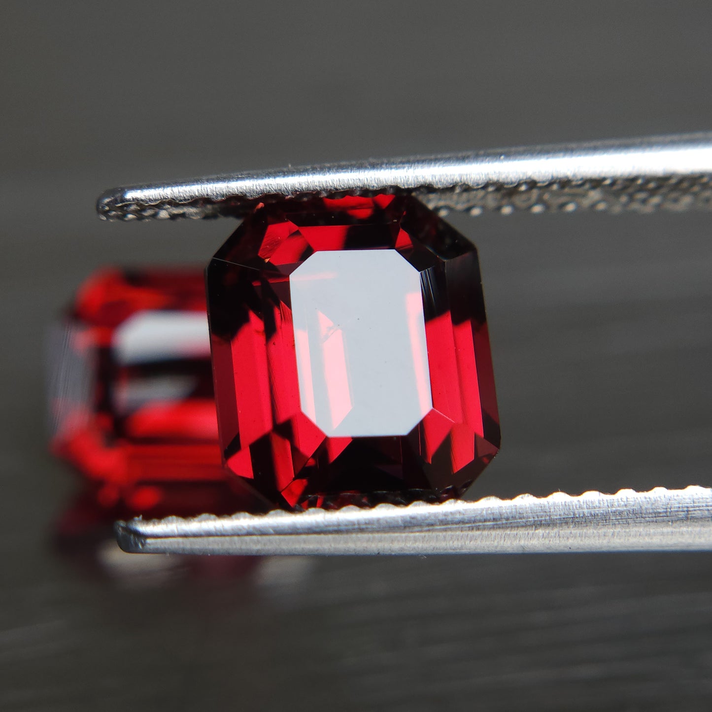 Mozambique Garnet Emerald cut Pair | Premium Quality Garnet For Jewellery | 8x6.8 MM | 5 Carat Pair.