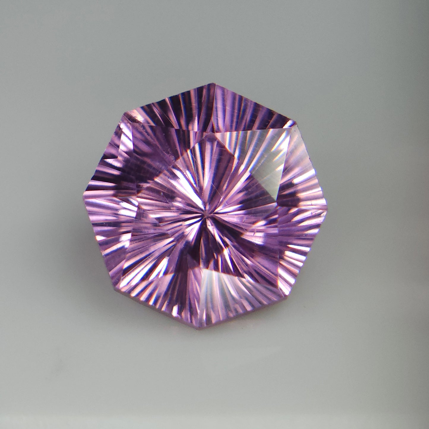 Bubblegum Pink Rhodolite Garnet Sunburst Laser Cut- 6.5mm Fancy Octagon, 1ct Natural African Gemstone for Custom Jewelr
