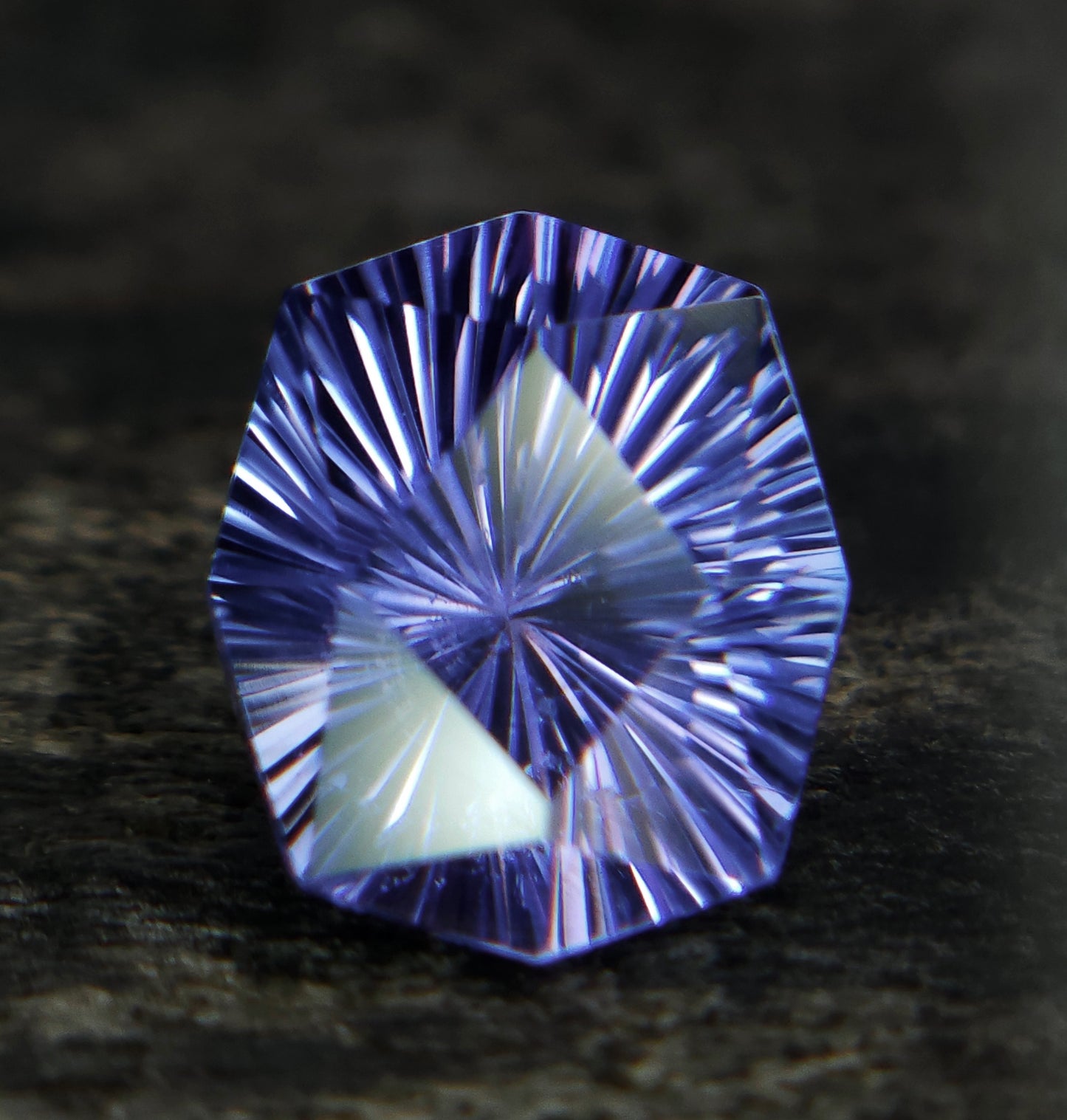 Natural Tanzanite Gemstone 11.20 Carat Sunburst Cut Hexagon | Violet Blue Loose Tanzanite 7x6 MM | Unique Faceted Stone for Custom Jewelry