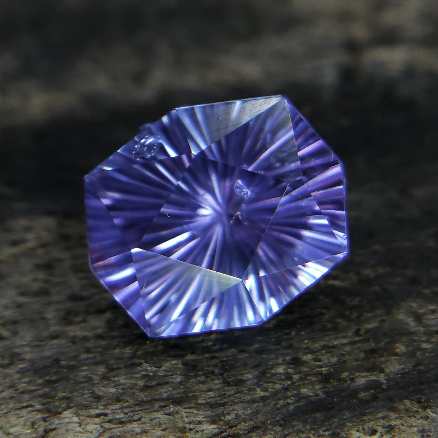 Natural Tanzanite Gemstone 11.20 Carat Sunburst Cut Hexagon | Violet Blue Loose Tanzanite 7x6 MM | Unique Faceted Stone for Custom Jewelry