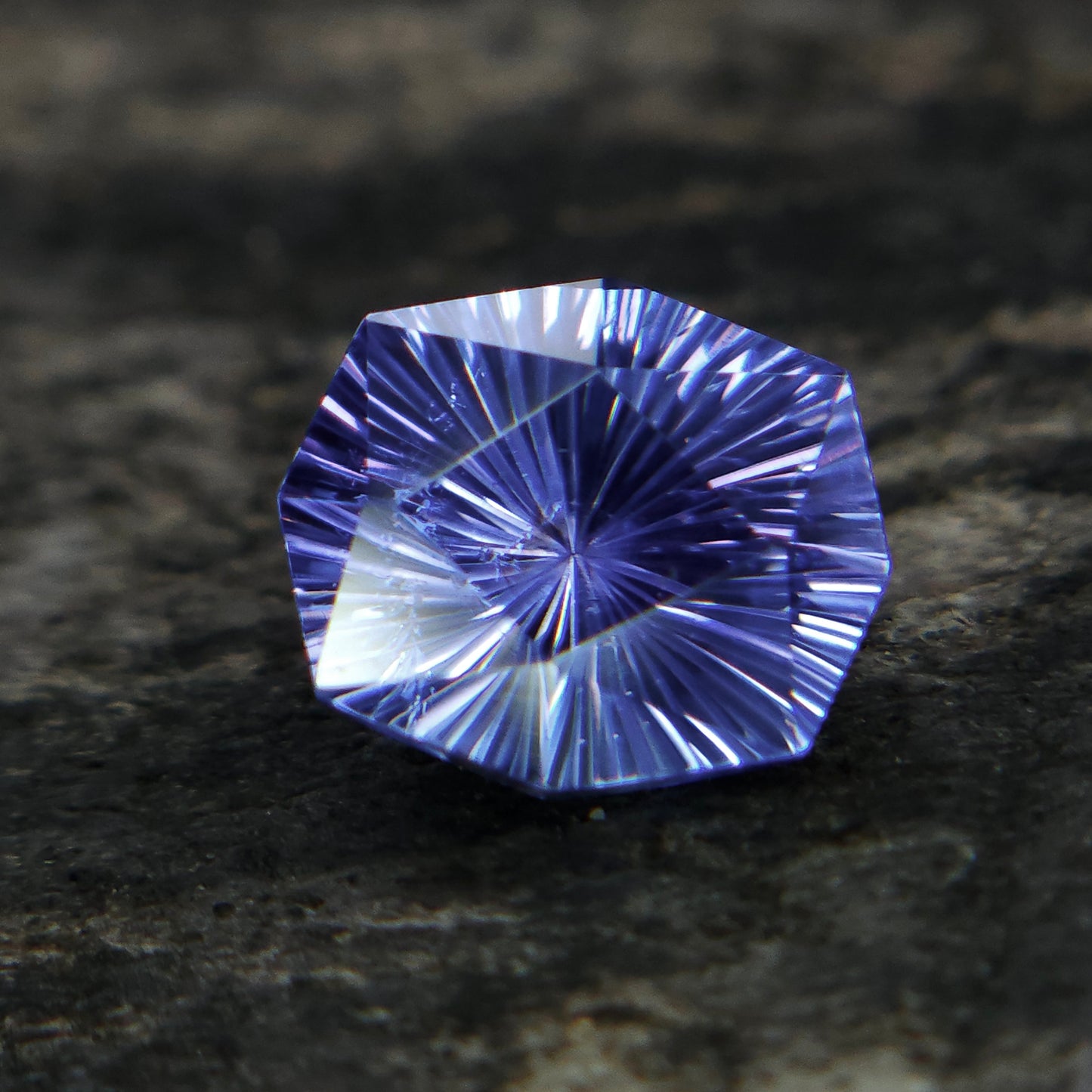 Natural Tanzanite Gemstone 11.20 Carat Sunburst Cut Hexagon | Violet Blue Loose Tanzanite 7x6 MM | Unique Faceted Stone for Custom Jewelry