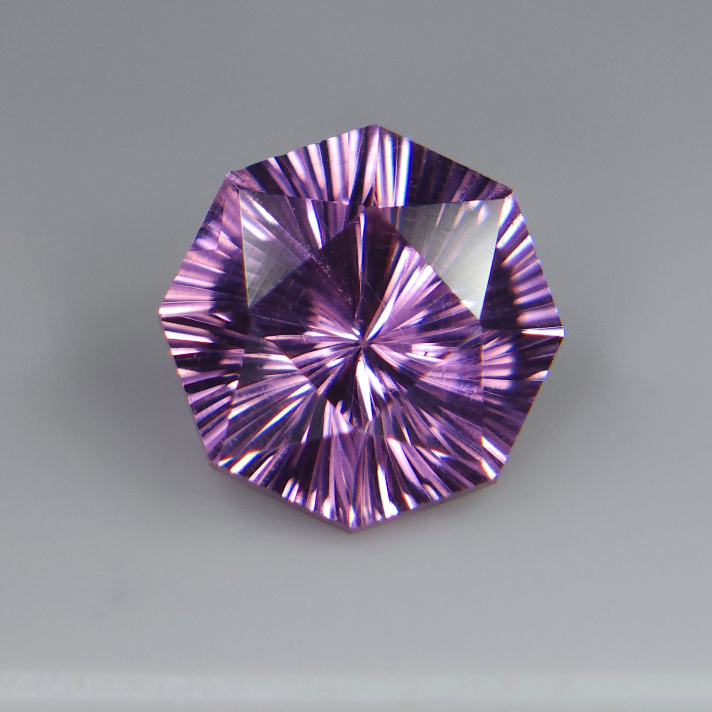 Bubblegum Pink Rhodolite Garnet Sunburst Laser Cut- 6.5mm Fancy Octagon, 1ct Natural African Gemstone for Custom Jewelr