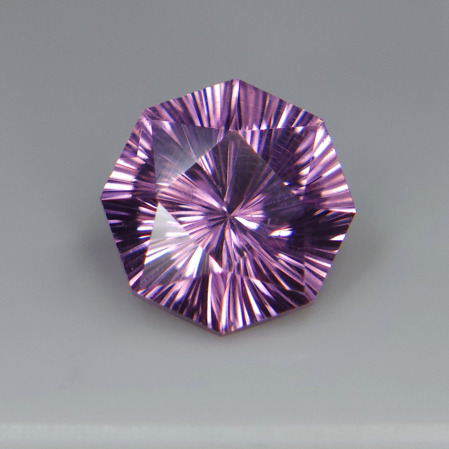 Bubblegum Pink Rhodolite Garnet Sunburst Laser Cut- 6.5mm Fancy Octagon, 1ct Natural African Gemstone for Custom Jewelr