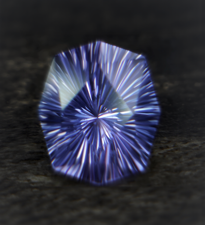 Natural Tanzanite Gemstone 11.20 Carat Sunburst Cut Hexagon | Violet Blue Loose Tanzanite 7x6 MM | Unique Faceted Stone for Custom Jewelry