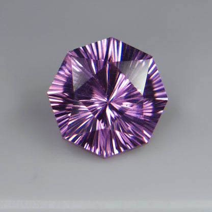 Bubblegum Pink Rhodolite Garnet Sunburst Laser Cut- 6.5mm Fancy Octagon, 1ct Natural African Gemstone for Custom Jewelr