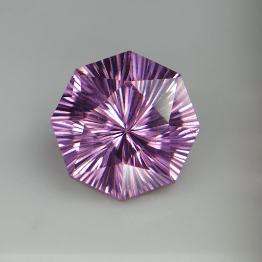 Bubblegum Pink Rhodolite Garnet Sunburst Laser Cut- 6.5mm Fancy Octagon, 1ct Natural African Gemstone for Custom Jewelr
