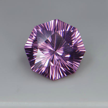 Bubblegum Pink Rhodolite Garnet Sunburst Laser Cut- 6.5mm Fancy Octagon, 1ct Natural African Gemstone for Custom Jewelr